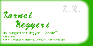 kornel megyeri business card